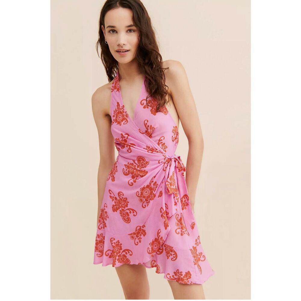 Anthropologie Halter Wrap Dress Size XL NWT